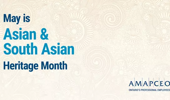 poster with text "May is Asian & South Asian Heritage Month"