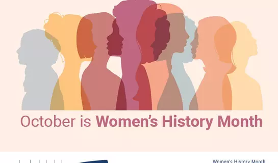 Image of banner for "October is Women's History Month"